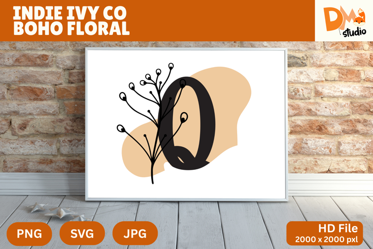 Floral Monogram Letter Svg Image 9