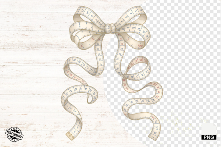 Sewing Measuring Tape Bow PNG