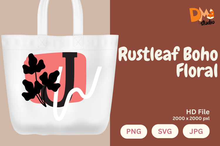 Leaf Monogram Svg Image 10
