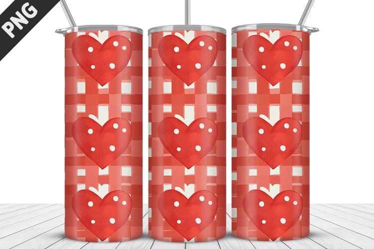 Lovely Hearts Tumbler Design | Valentines Day Tumbler Wrap