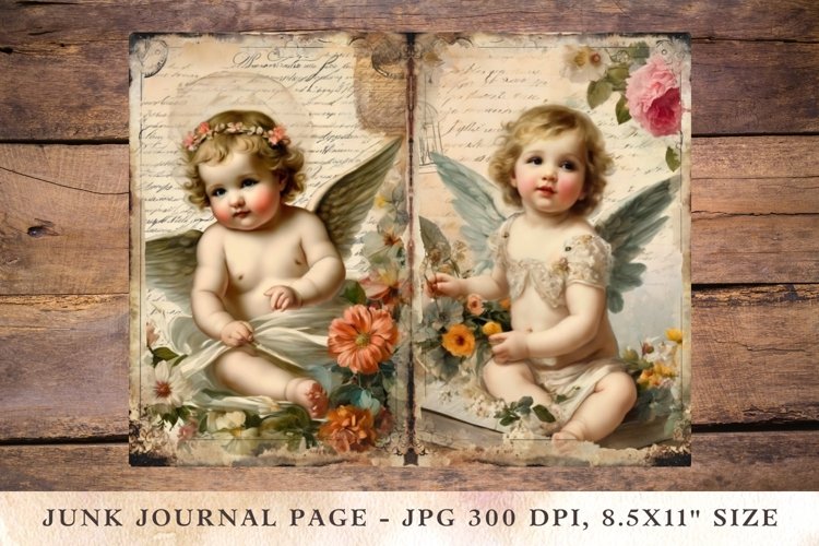 Printable Junk Journal Pages baby 3 example image 1