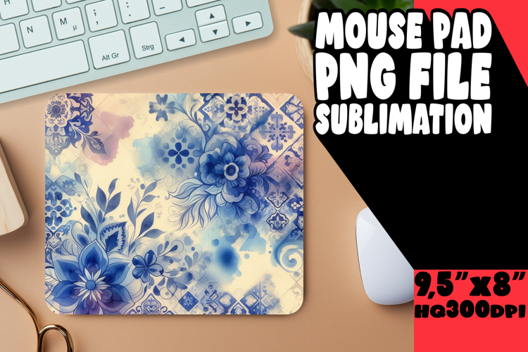 Whimsical Desk Pad Sublimation, Watercolor Patter