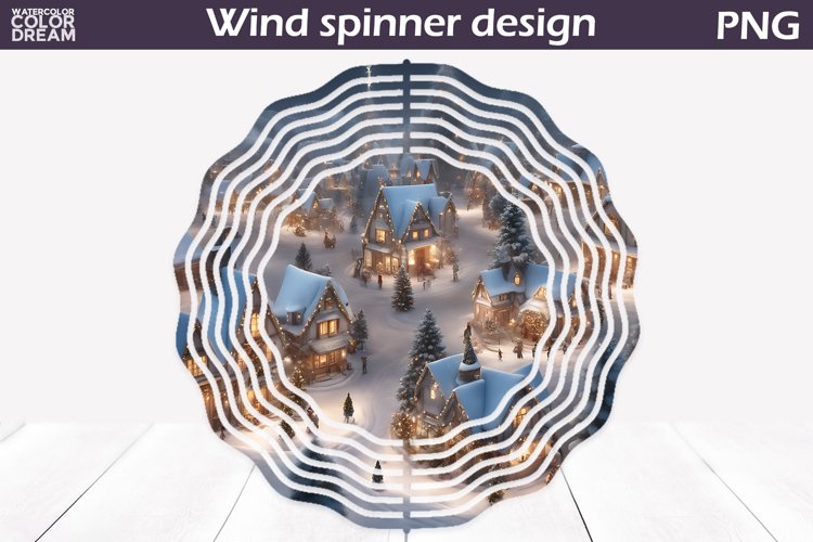 Christmas Wind Spinner Sublimation | Winter Wind Spinner