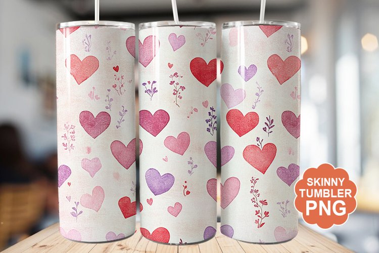 Valentine Heart Tumbler | Valentine Tumbler Wrap
