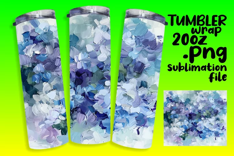 Radiant Blooms 20oz Tumbler Wrap Design