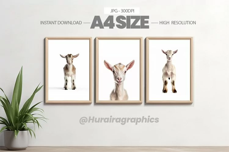 Safari Animal Wall Art - 03 Variations