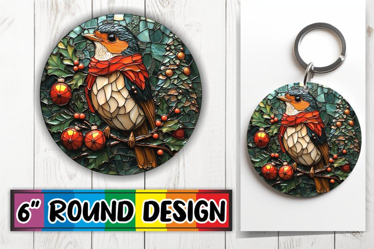 Radiant Round Car Coaster Design, Holiday example image 1