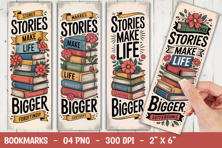 Stories Make Life Bookmark Sublimation