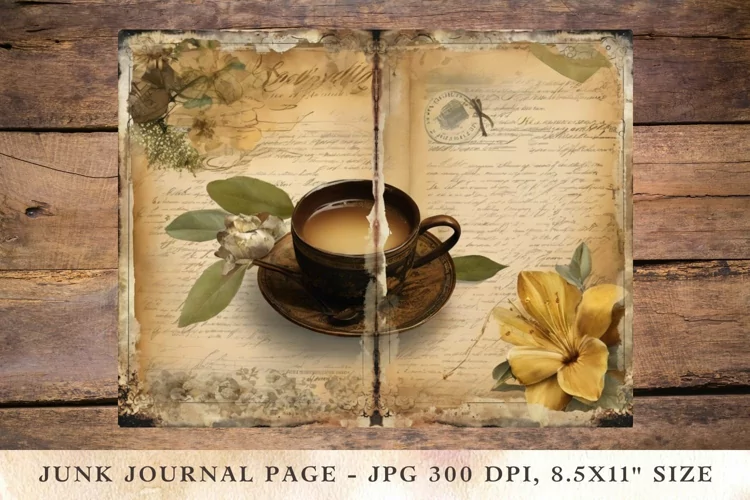 Printable Junk Journal Pages coffee 12