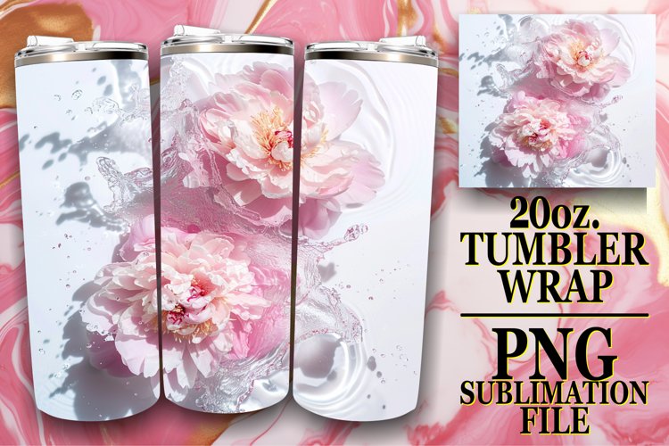 Watercolor Wave: Sublimation Wrap - 20oz Tumbler example image 1