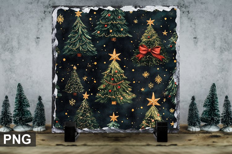 Christmas Tree Square Sublimation Slate Design