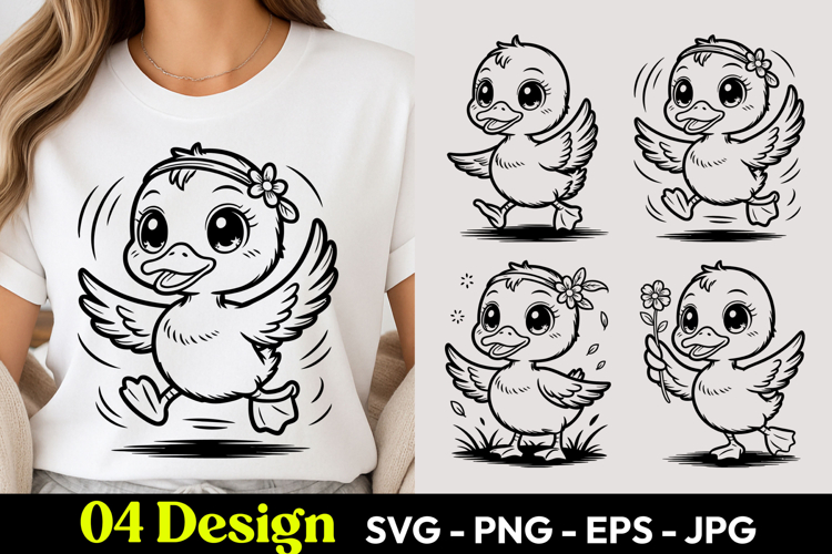 Flying Baby Chick SVG PNG