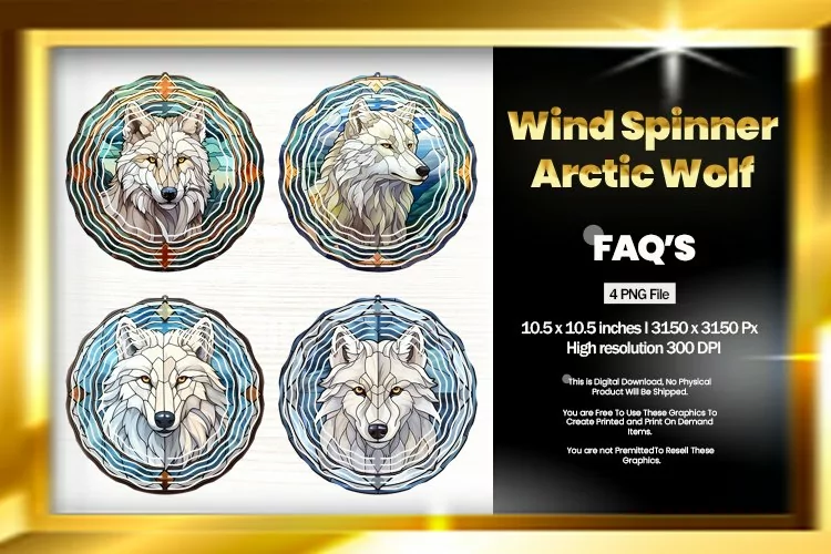 Arctic Wolf Wind Spinner Sublimation - 04 Variations