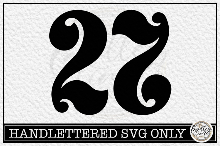 Vintage Number 27 SVG | Antique Postal Cancellation Number