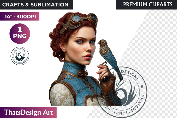 Steampunk Winter Fantasy Sublimation Graphics PNG clipart