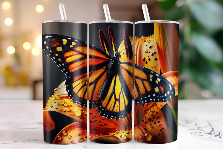 Sunflower Tumbler Wrap | Sublimation | Tumblers example image 1