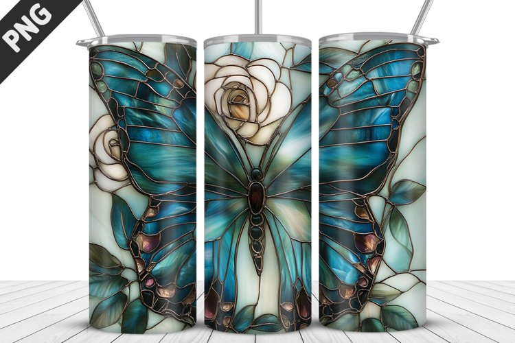 Butterfly 20 oz Tumbler Design|Butterfly Flower Tumbler Wrap