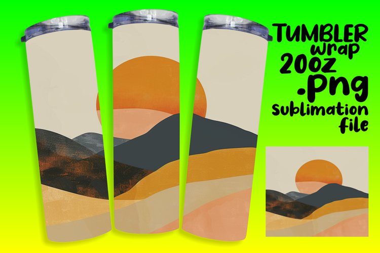 Boho Tumbler Wrap - Simple Landscape 20oz