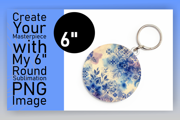 Gorgeous Round Design Sublimation PNG , Watercolor Patter
