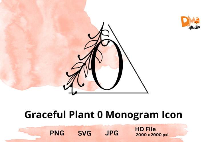 Graceful Plant Monogram Icon