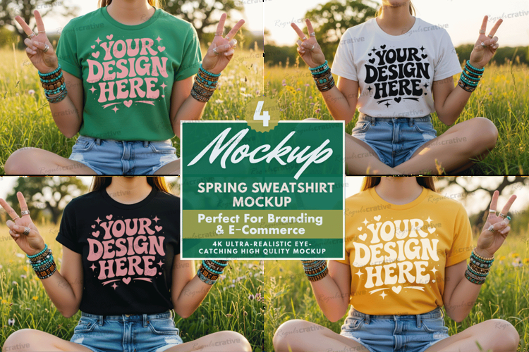 Summer TShirt Mockup,Summer T-Shirt Mockup Set Beach