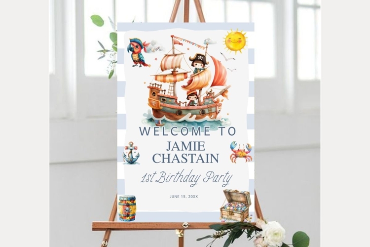 Baby Shower Welcome Sign Template 227 example image 1