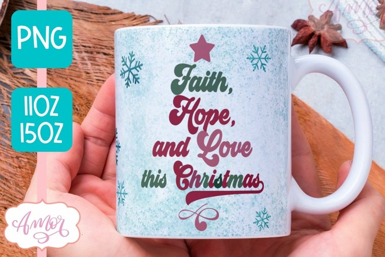 Christmas mug wrap PNG, Christmas tree coffee mug