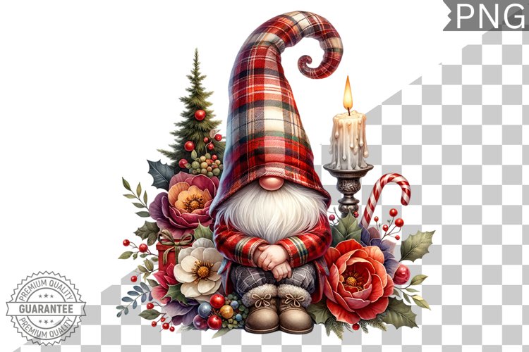Christmas Gnome Sublimation - Clipart PNG Design