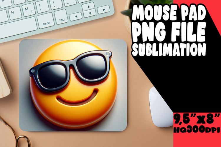 Unique Mouse Mat Sublimation Style, 3D Emoji
