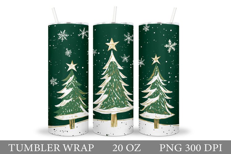 Christmas Tree Tumbler Sublimation. Christmas Tumbler Design