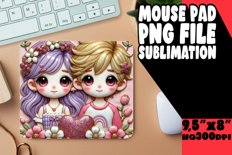 RADIANT MOUSE MAT SUBLIMATION IDEAS, 3D Characters example image 1