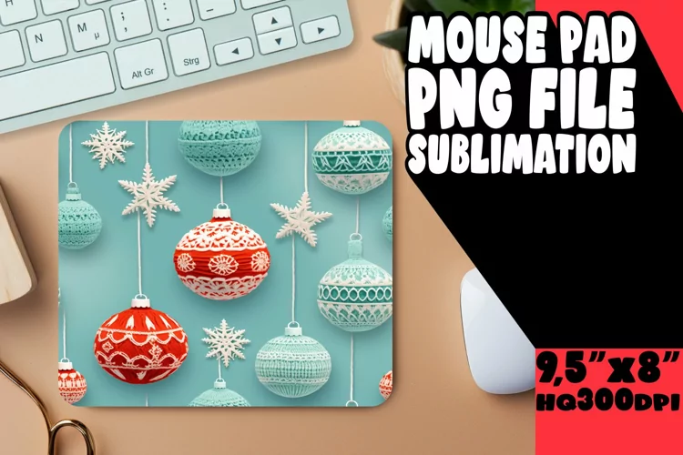 Holiday Cheer with 3D Embroidered Mouse Pads