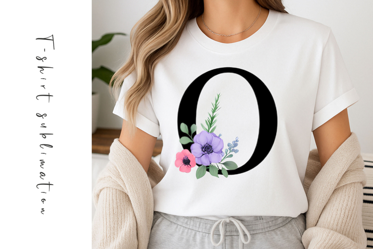 Alphabet, Letters, Monogram, Purple and Pink Flowers