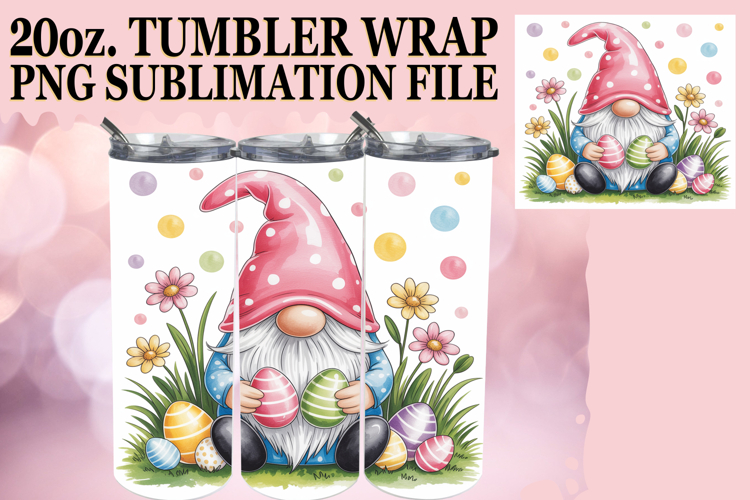 Pastel Watercolor Bow Tumbler Wrap for 20oz Sublimation example image 1