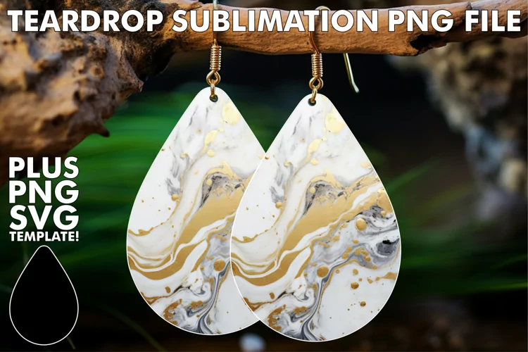 Marble Magic Reimagined: Sublimation Earring Patterns