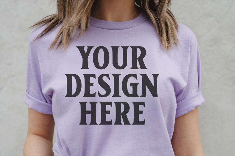 Comfort Colors 1717 Orchid T-Shirt mockup , CC 1717