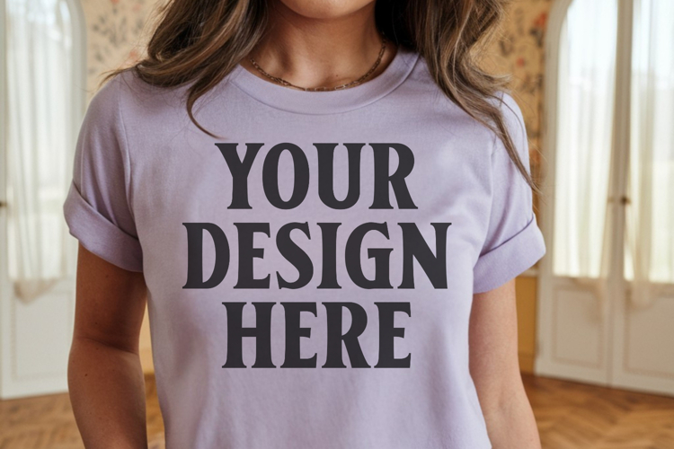Comfort Colors 1717 Orchid T-Shirt Mockup