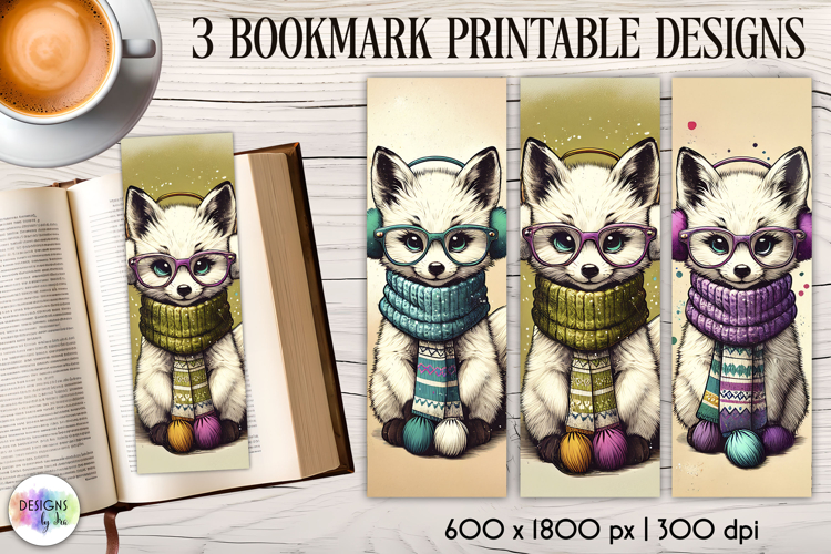 Vintage Winter Animals Bookmarks, Cute Retro Animal Bookmark