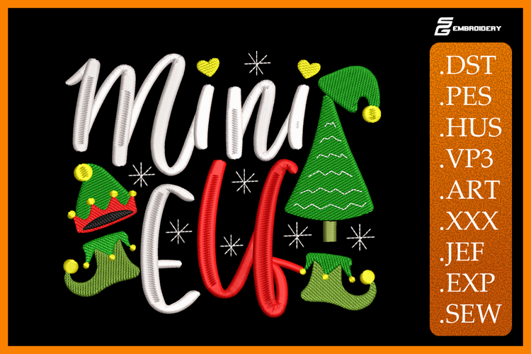Mini Elf - Christmas Embroidery Designs For Machine