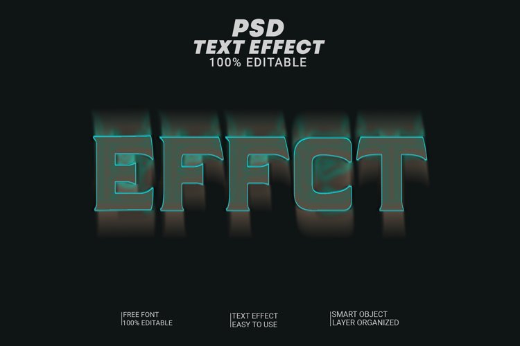 3d Text Effect PSD File example image 1