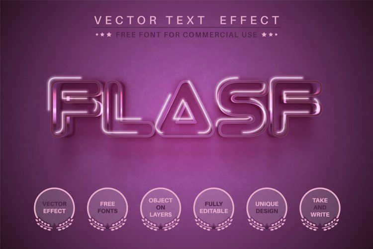 Flash - editable text effect, font style