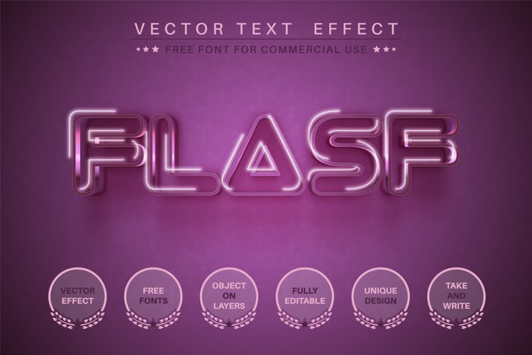 Flash - editable text effect, font style example image 1