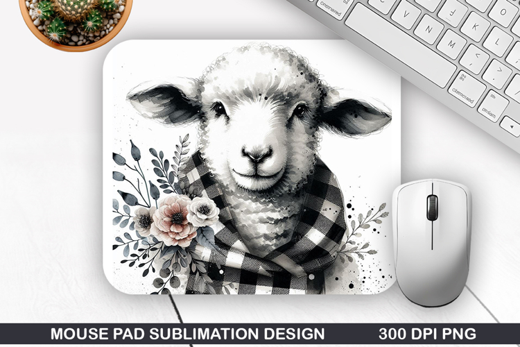Sheep Mouse Pad Sublimation, Animals Mouse Pad PNG
