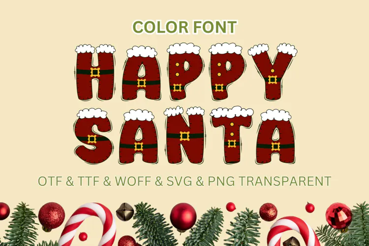 Happy Santa - Color Font