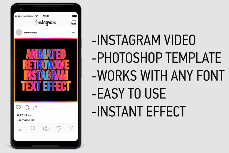 Animated Retrowave Instagram Text Effect