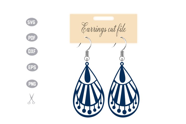 Earrings Template SVG example image 1