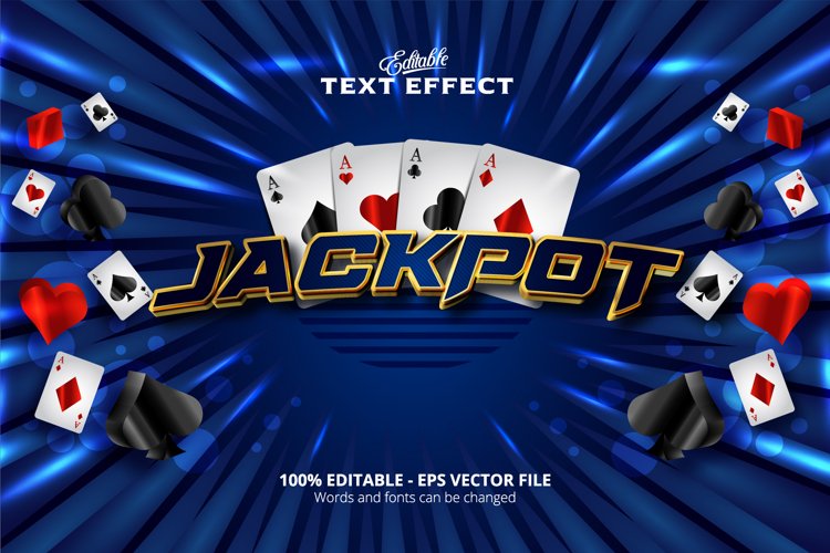 Editable text effect, Jackpot text