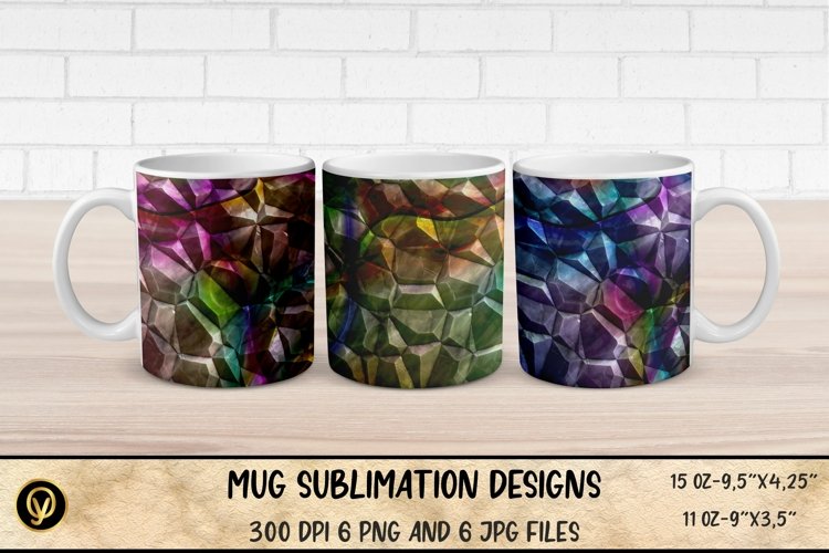 3D Mug Sublimation Designs , 3D Geometric Mug Sublimation example image 1