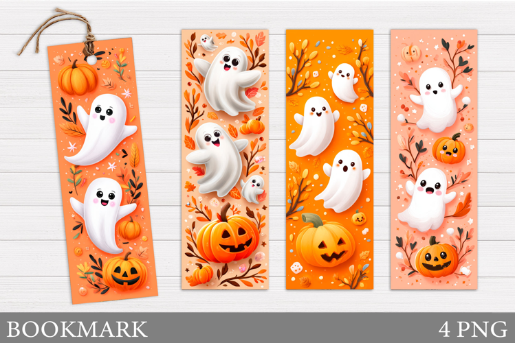 Cute Ghost Bookmark Printable. Cute Halloween Bookmark