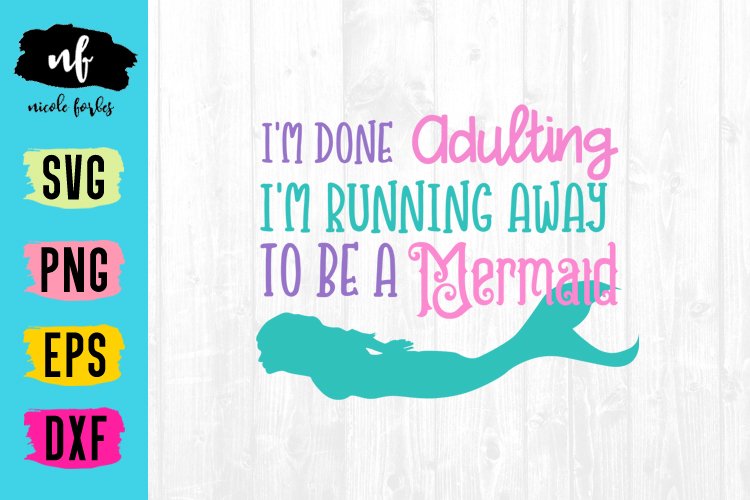 Mermaid SVG Cut File example image 1